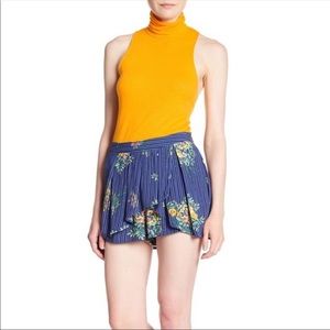 New Free People Lasting lagoon floral Blue Shorts